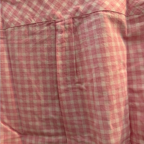 Untuckit Calina Long Sleeve Button Down Pink Gingham Shirt - Picture 5 of 8